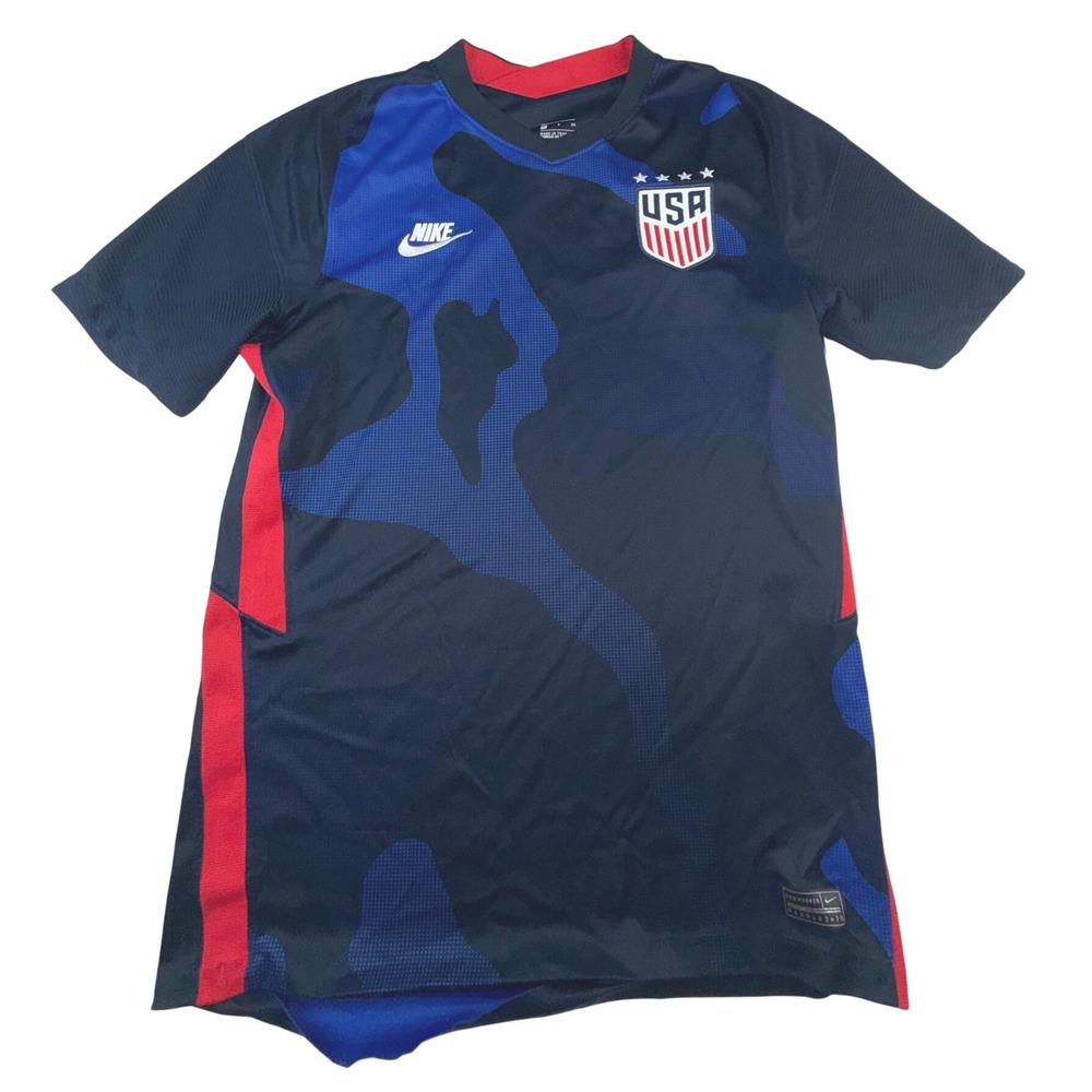 Nike USA Soccer Jersey USMNT Dri-FIT Camo Navy Blue Red Small